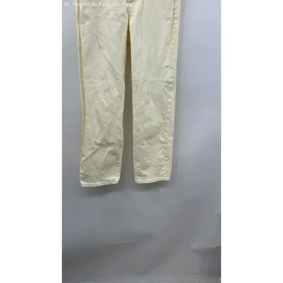 Lilly Pulitzer Button Fly Chino Pants Women's Size 4 Cream Boho Preppy - Picture 3 of 9